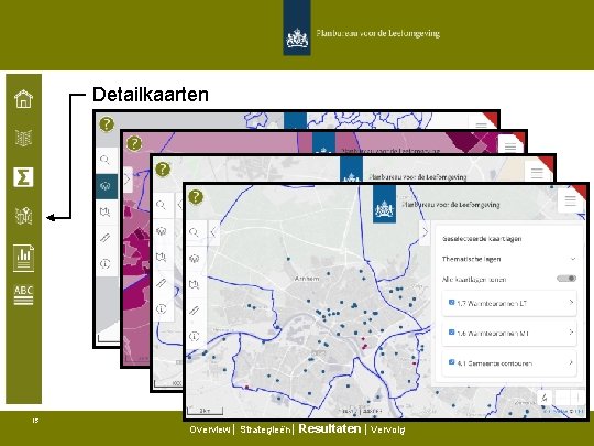 Detailkaarten 15 Overview | Strategieën | Resultaten | Vervolg 