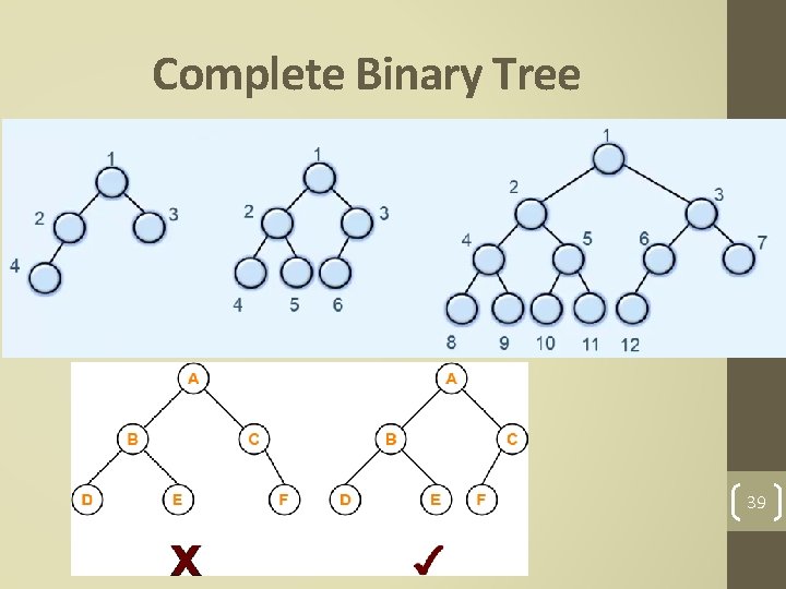 Complete Binary Tree 39 