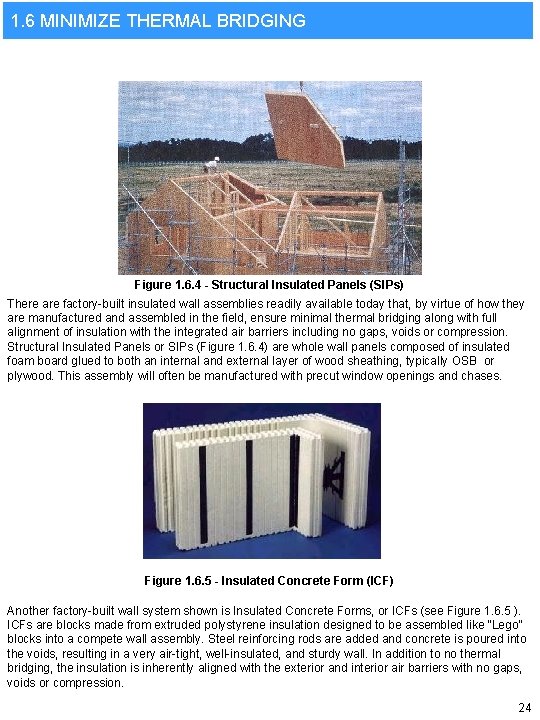 1. 6 MINIMIZE THERMAL BRIDGING Figure 1. 6. 4 - Structural Insulated Panels (SIPs)