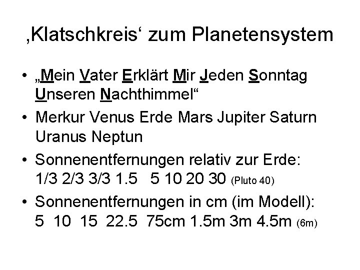 ‚Klatschkreis‘ zum Planetensystem • „Mein Vater Erklärt Mir Jeden Sonntag Unseren Nachthimmel“ • Merkur