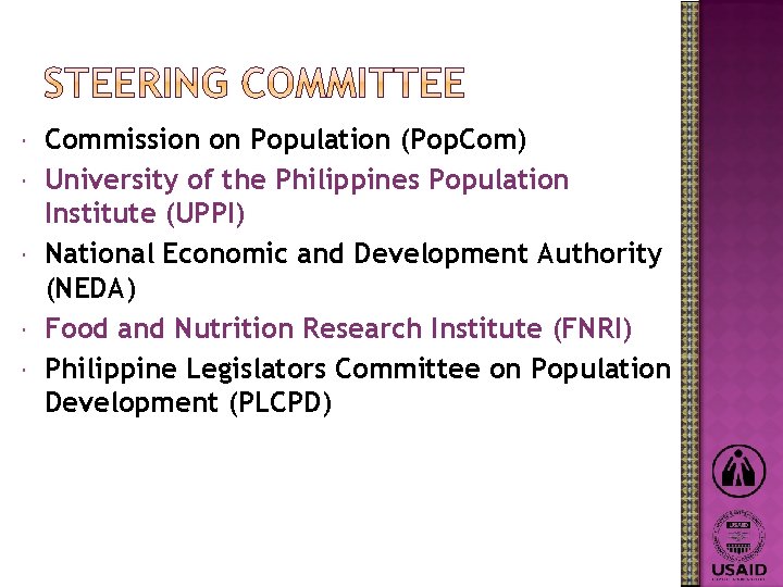  Commission on Population (Pop. Com) University of the Philippines Population Institute (UPPI) National