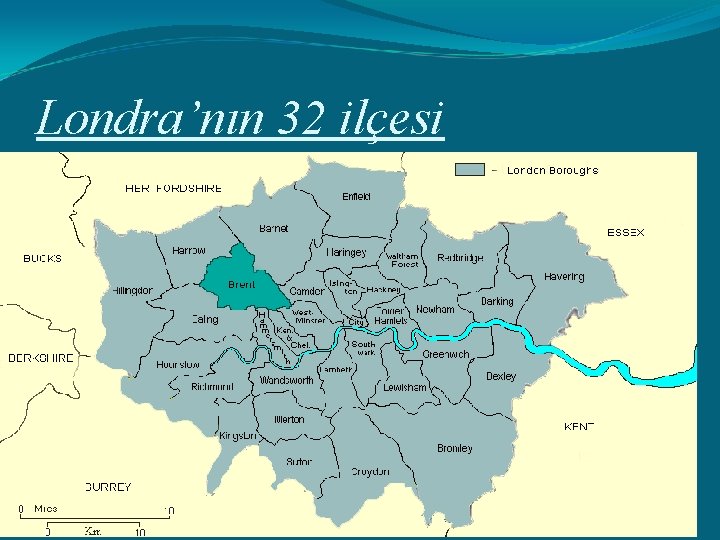 Londra’nın 32 ilçesi 