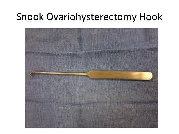 Snook Ovariohysterectomy Hook 