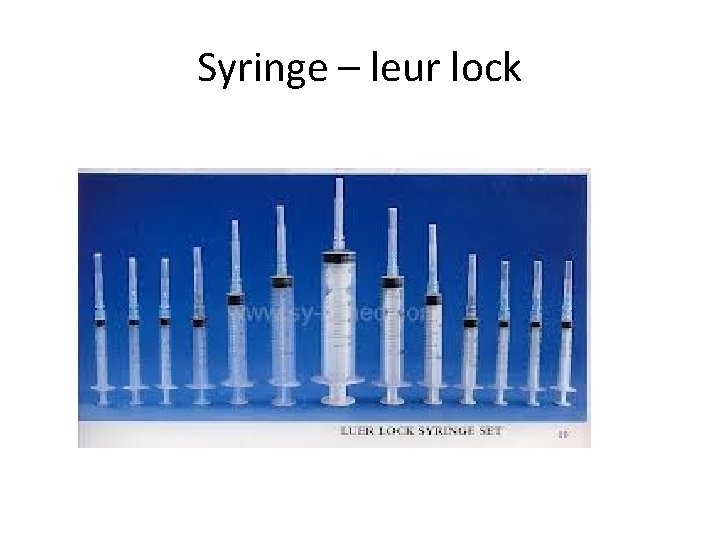 Syringe – leur lock 