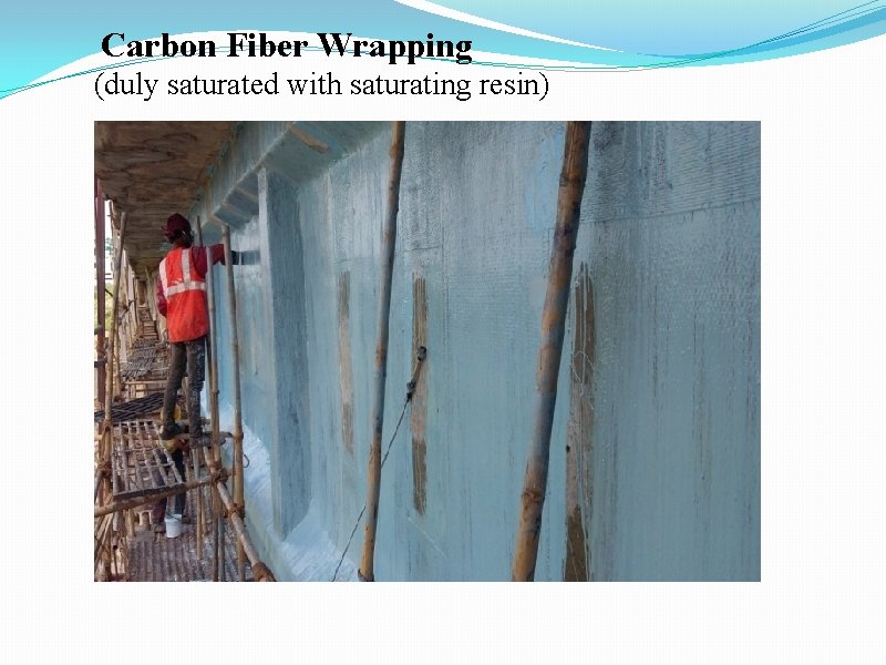  Carbon Fiber Wrapping (duly saturated with saturating resin) 