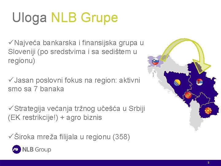 Uloga NLB Grupe üNajveća bankarska i finansijska grupa u Sloveniji (po sredstvima i sa