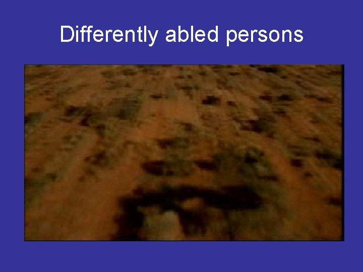 Differently abled persons 