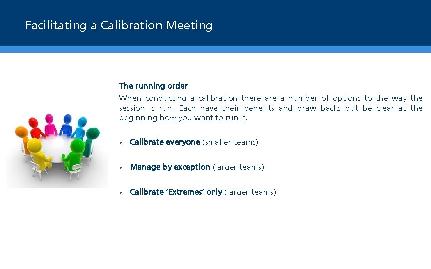 Facilitating a Calibration Meeting The running order When conducting a calibration there a number