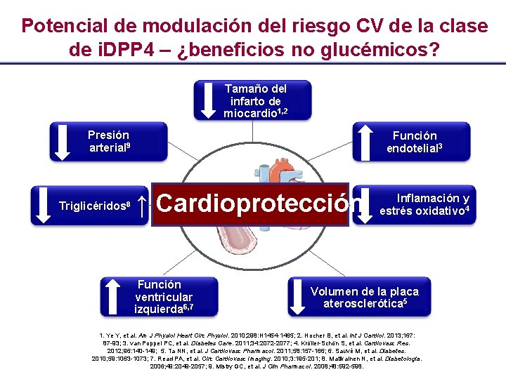 Potencial de modulación del riesgo CV de la clase de i. DPP 4 –