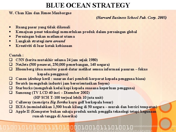 BLUE OCEAN STRATEGY W. Chan Kim dan Renee Mauborgne (Harvard Business School Pub. Corp.