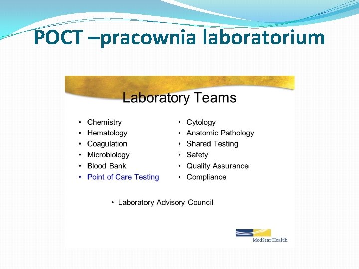 POCT –pracownia laboratorium 