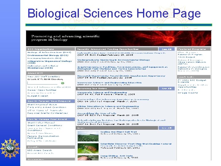 Biological Sciences Home Page 