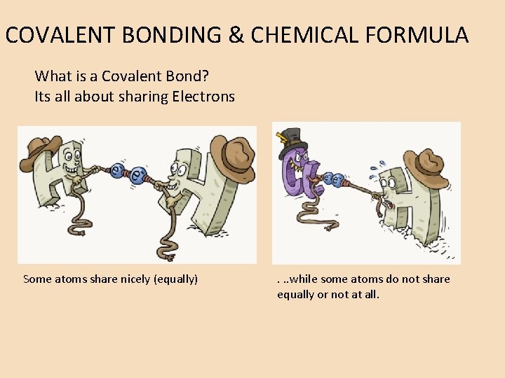 COVALENT BONDING & CHEMICAL FORMULA What is a Covalent Bond? Its all about sharing