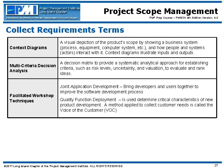Project Scope Management PMP Prep Course – PMBOK 4 th Edition Version 4. 0