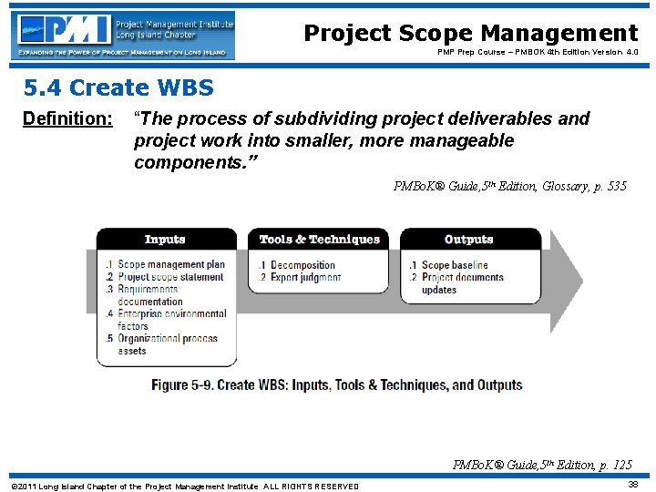 Project Scope Management PMP Prep Course – PMBOK 4 th Edition Version 4. 0