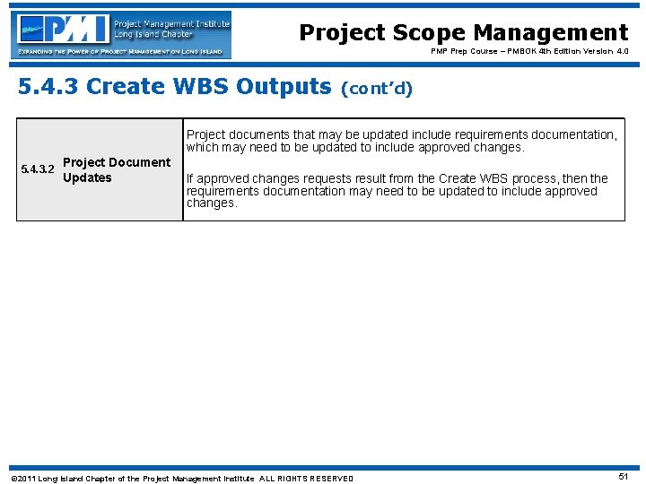 Project Scope Management PMP Prep Course – PMBOK 4 th Edition Version 4. 0