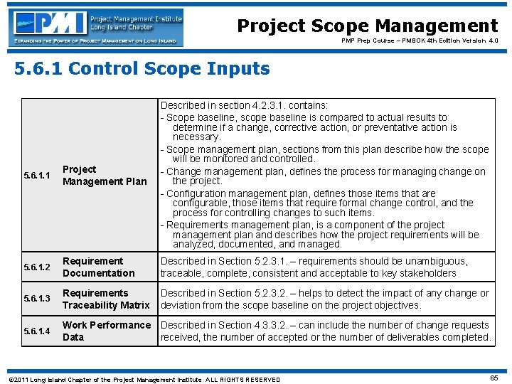 Project Scope Management PMP Prep Course – PMBOK 4 th Edition Version 4. 0