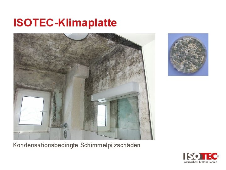 ISOTEC-Klimaplatte Kondensationsbedingte Schimmelpilzschäden 