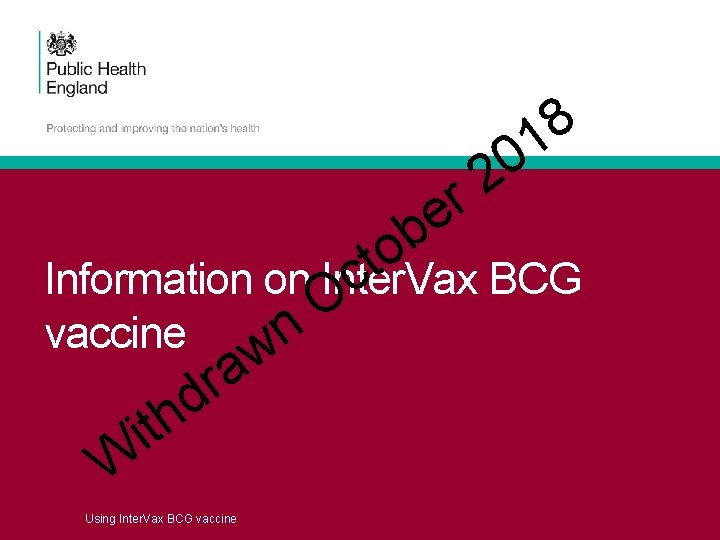 r e b o 0 2 8 1 t Information on Inter. Vax BCG