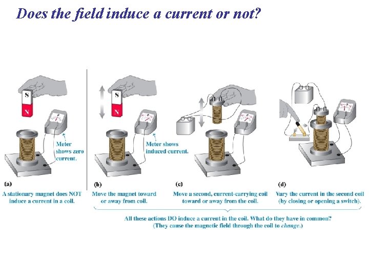 Does the field induce a current or not? 