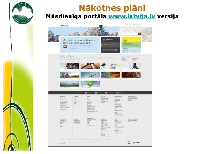 Nākotnes plāni Mūsdienīga portāla www. latvija. lv versija 
