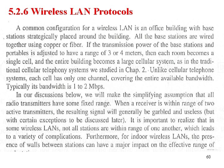 5. 2. 6 Wireless LAN Protocols 60 