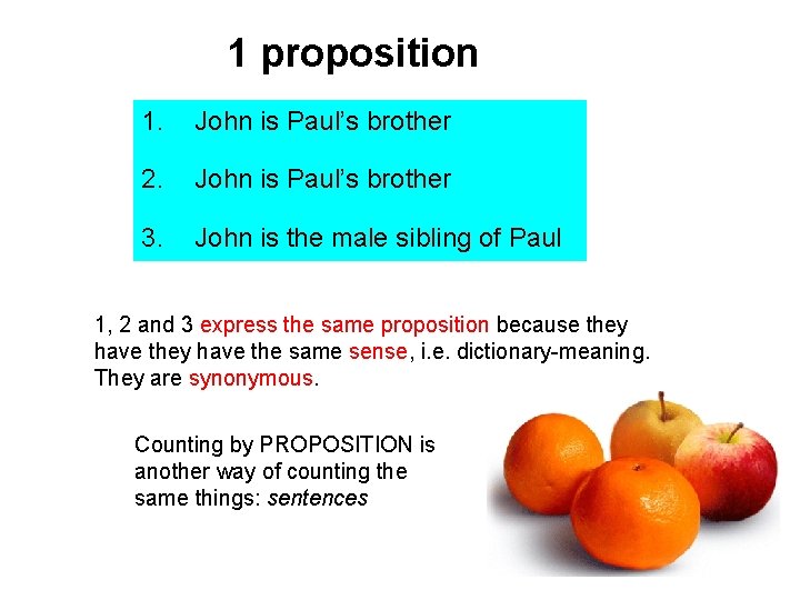 1 proposition 1. John is Paul’s brother 2. John is Paul’s brother 3. John