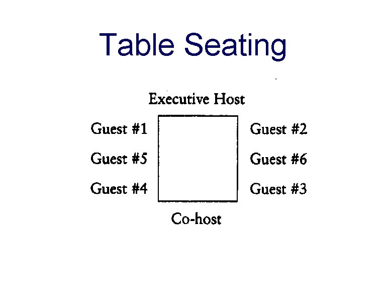 Table Seating 