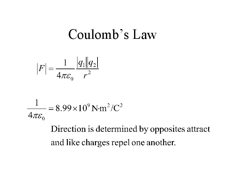 Coulomb’s Law 