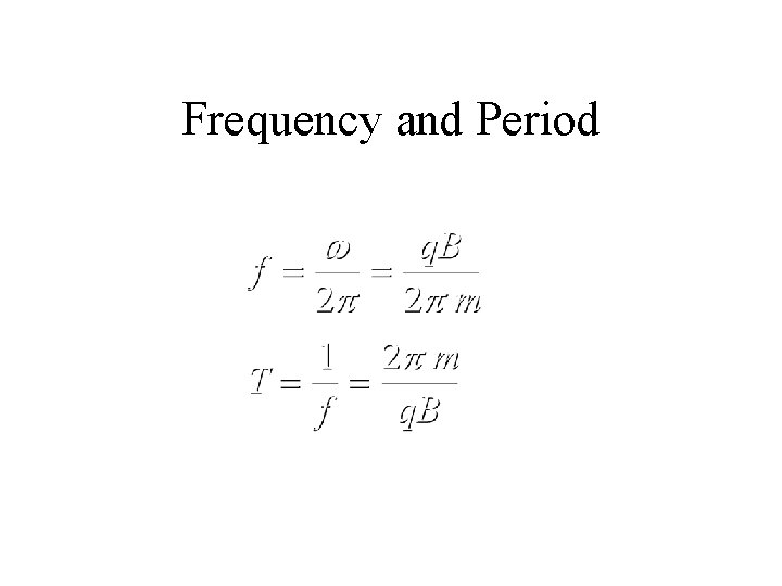 Frequency and Period 