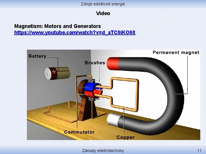 Zdroje elektrické energie Video Magnetism: Motors and Generators https: //www. youtube. com/watch? v=d_a. TC