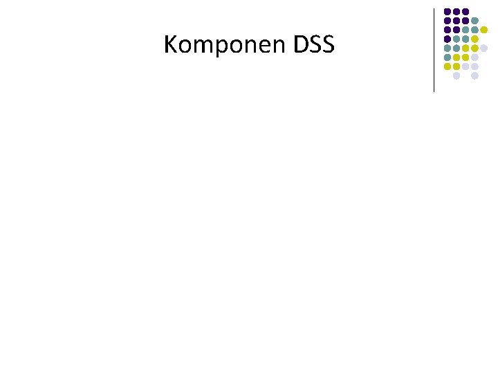 Komponen DSS 