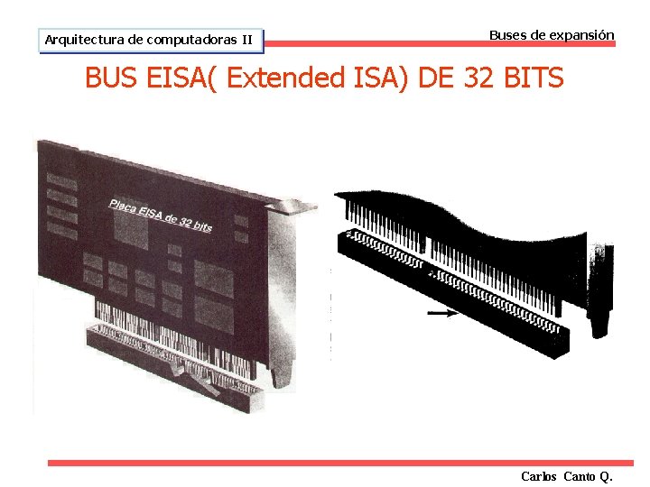 Arquitectura de computadoras II Buses de expansión BUS EISA( Extended ISA) DE 32 BITS