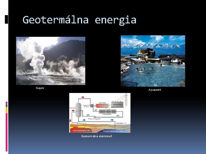Geotermálna energia Geysír Aquapark Geotermálna elektráreň 