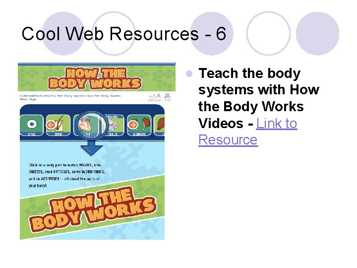 Cool Web Resources - 6 l Teach the body systems with How the Body