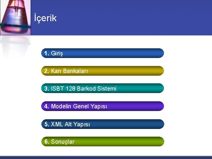 İçerik 1. Giriş 2. Kan Bankaları 3. ISBT 128 Barkod Sistemi 4. Modelin Genel