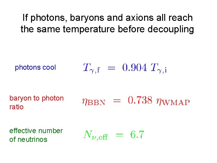 If photons, baryons and axions all reach the same temperature before decoupling photons cool