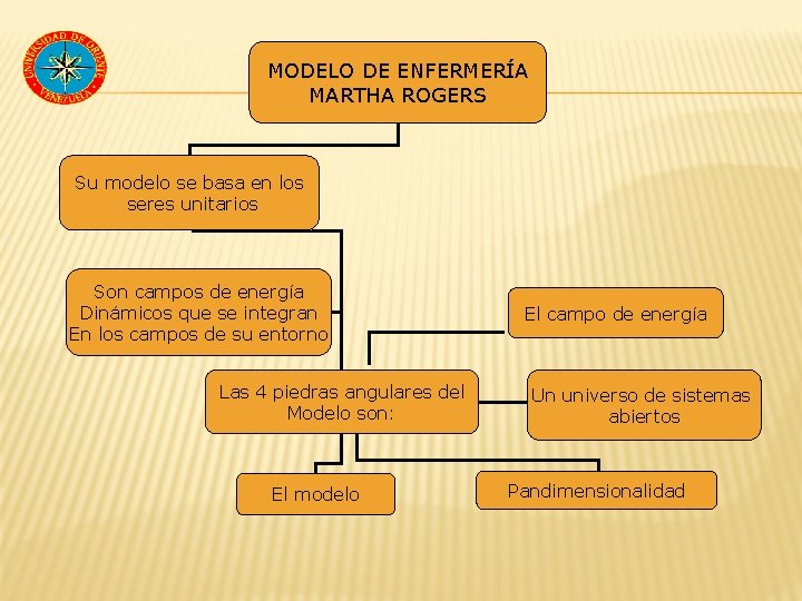 MODELO DE ENFERMERÍA MARTHA ROGERS Su modelo se basa en los seres unitarios Son