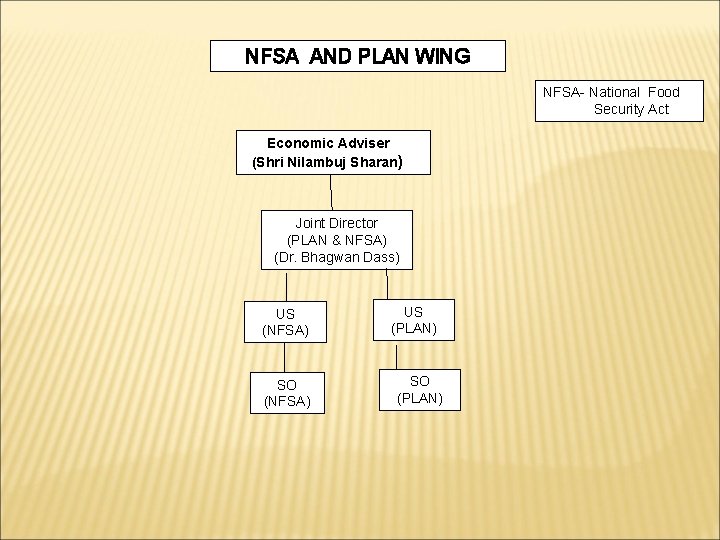 NFSA AND PLAN WING NFSA- National Food Security Act Economic Adviser (Shri Nilambuj Sharan)