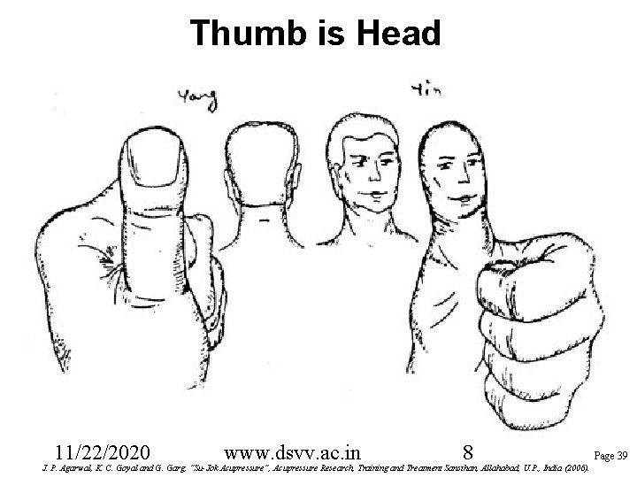 Thumb is Head 11/22/2020 www. dsvv. ac. in 8 J. P. Agarwal, K. C.