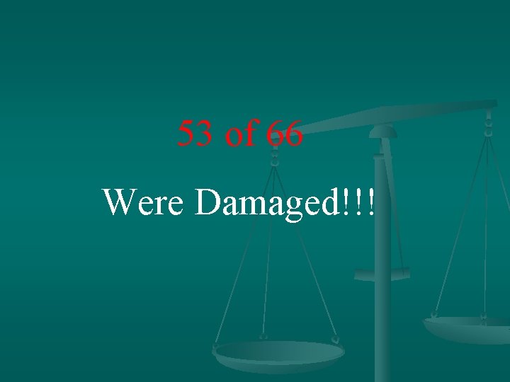 53 of 66 Were Damaged!!! 