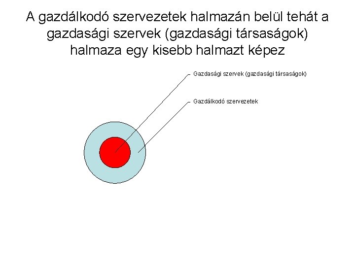 A gazdálkodó szervezetek halmazán belül tehát a gazdasági szervek (gazdasági társaságok) halmaza egy kisebb