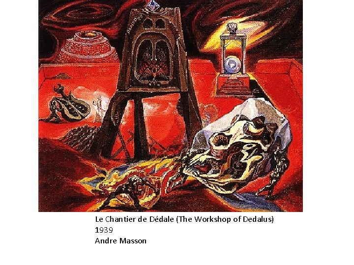 Le Chantier de Dédale (The Workshop of Dedalus) 1939 Andre Masson 