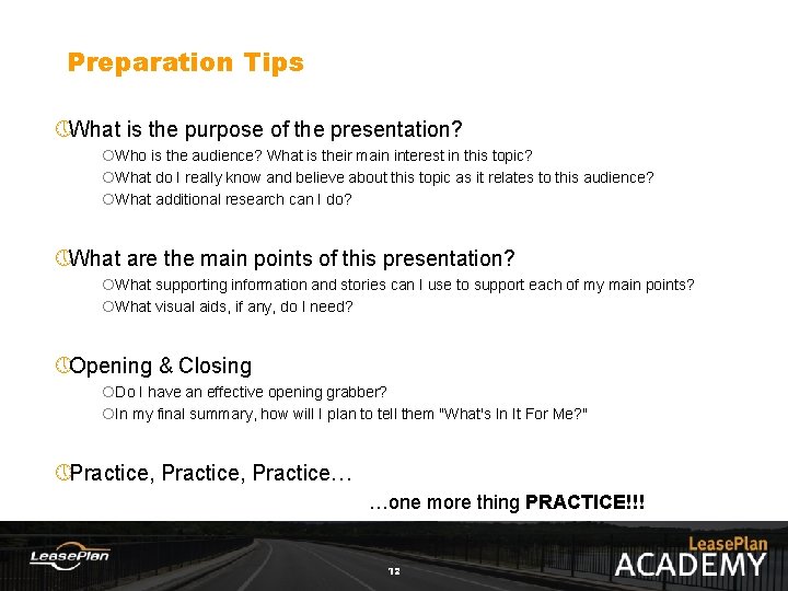 Preparation Tips » What is the purpose of the presentation? ¡Who is the audience?
