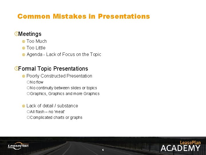 Common Mistakes in Presentations » Meetings Too Much Too Little Agenda - Lack of