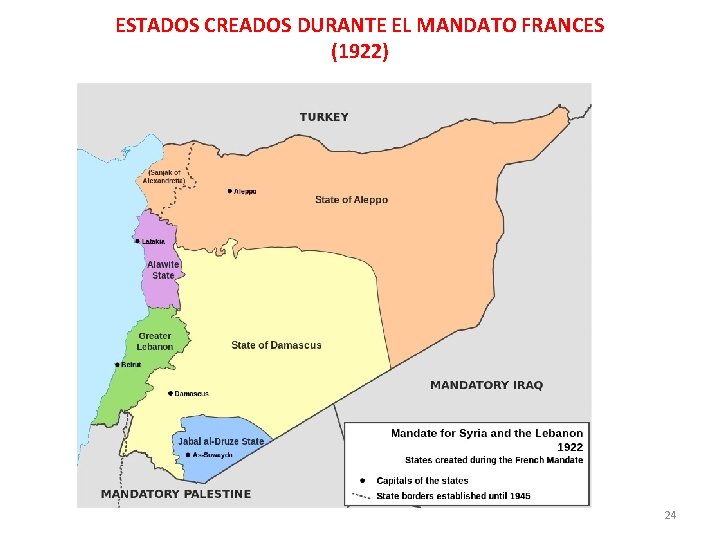 ESTADOS CREADOS DURANTE EL MANDATO FRANCES (1922) 24 