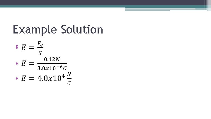 Example Solution • 