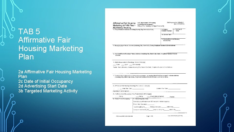 TAB 5 Affirmative Fair Housing Marketing Plan 2 a Affirmative Fair Housing Marketing Plan