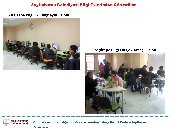 Zeytinburnu Belediyesi Bilgi Evlerinden Görüntüler Yeşiltepe Bilgi Evi Bilgisayar Salonu Yeşiltepe Bilgi Evi Çok