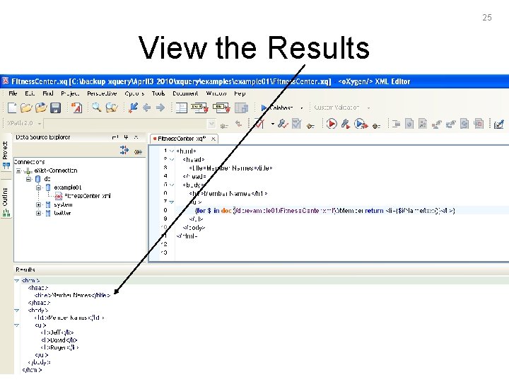 25 View the Results 